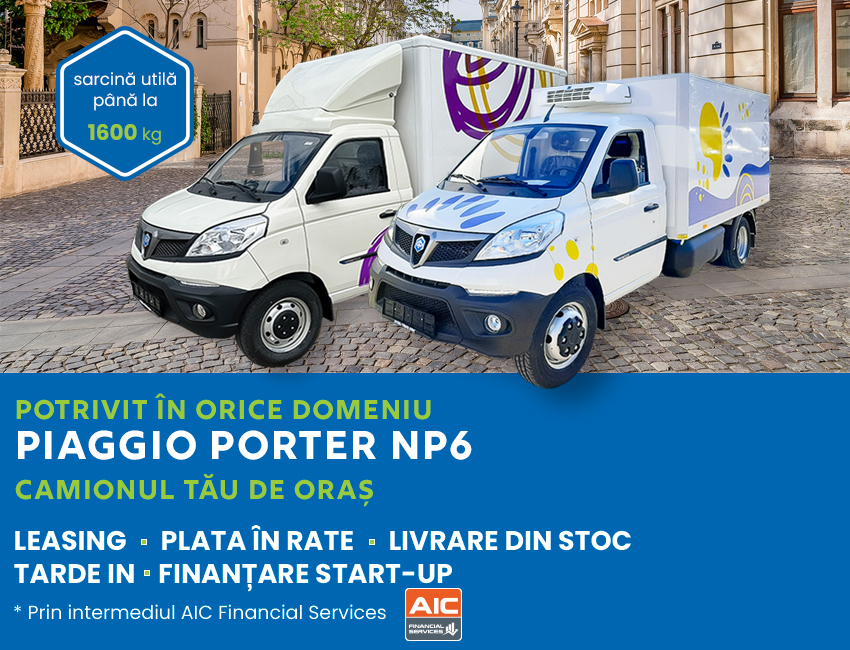 Autoutilitară cu box pentru transport și distribuție