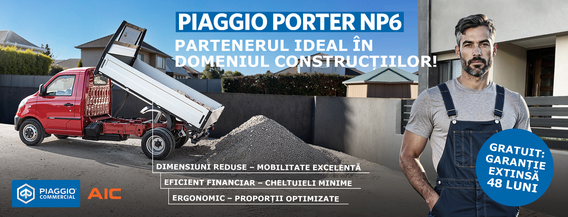 Autoutilitară basculabilă pentru construcții