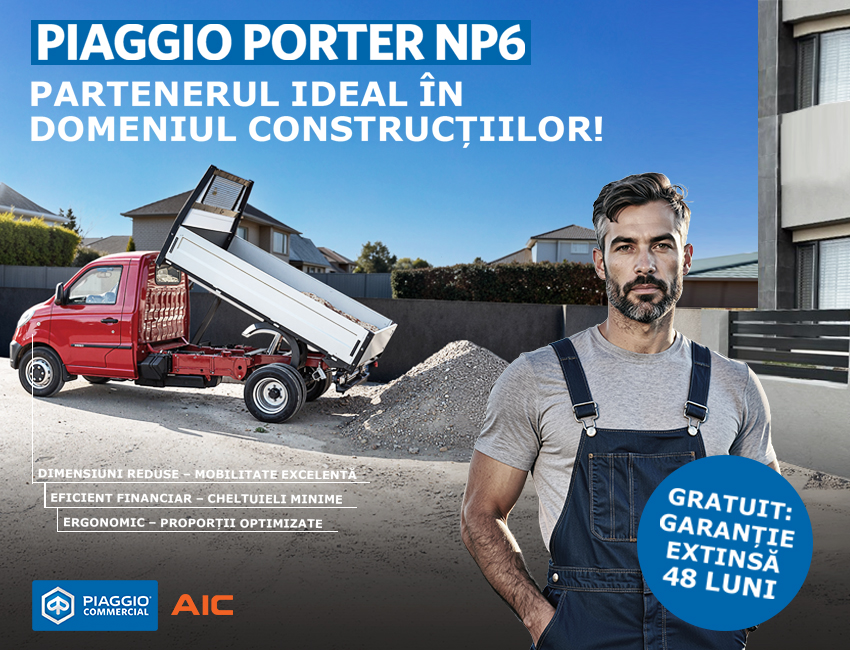 Autoutilitară basculabilă pentru construcții